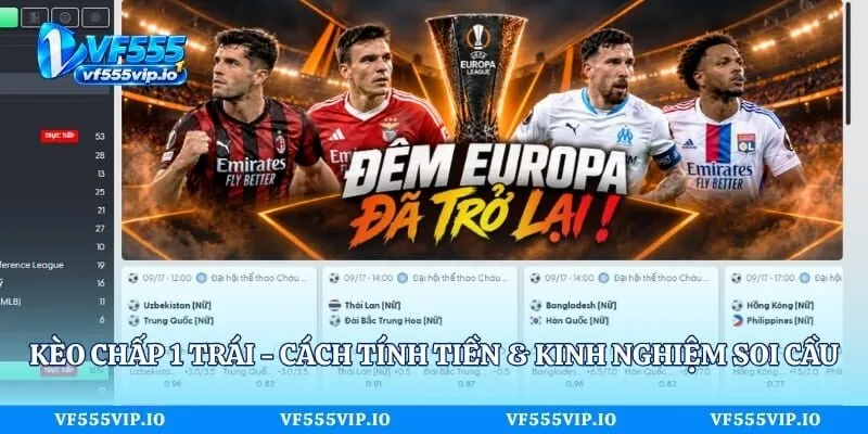Kèo Chấp 1 Trái - Cách Tính Tiền & Kinh Nghiệm Soi Cầu Kèo Chấp 1 Trái - Cách Tính Tiền & Kinh Nghiệm Soi Cầu