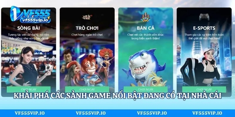 Khải phá các sảnh game nổi bật đang có tại nhà cái hiện nay