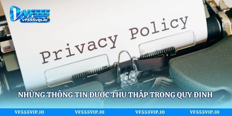 Quyền Riêng Tư Vf555 - Quy Định Bảo Vệ Thông Tin Thành Viên Những thông tin được thu thập trong quy định riêng tư VF555