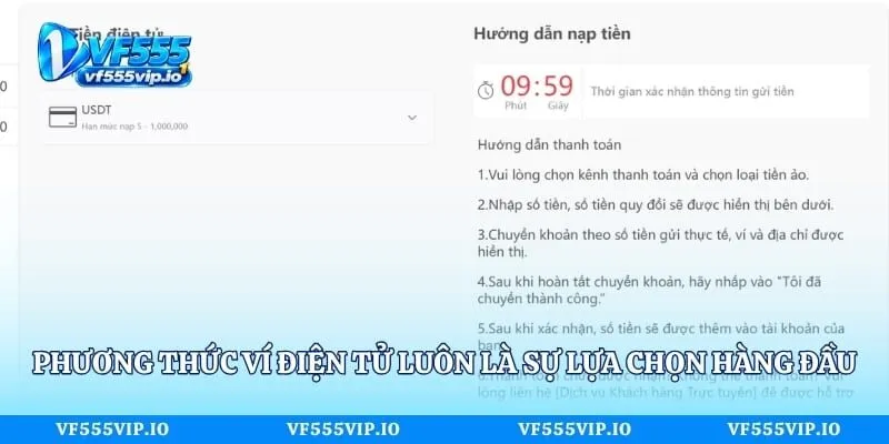 Nạp Tiền Vf555 - Hướng Dẫn Giao Dịch Chi Tiết, Dễ Thực Hiện Phương thức ví điện tử luôn là sự lựa chọn hàng đầu