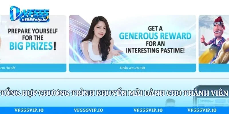 Tổng hợp chương trình khuyến mãi dành cho thành viên Vf555